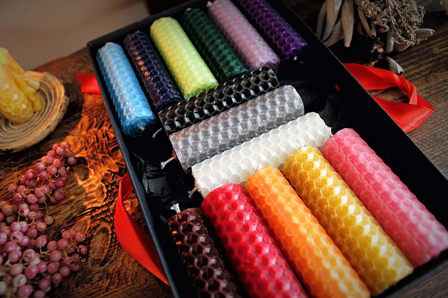 14 Mini Beeswax Candles