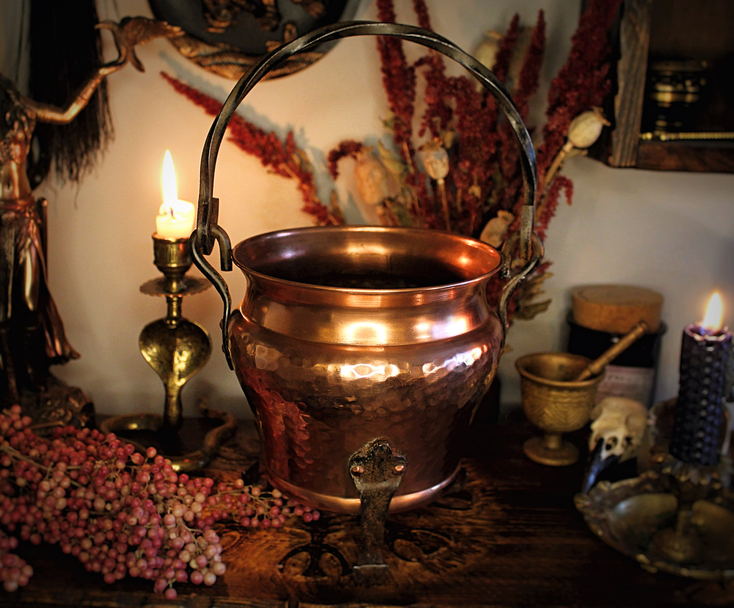 Vintage Copper Cauldron