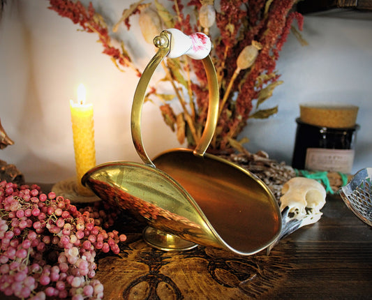 Brass Log/Flower Holder