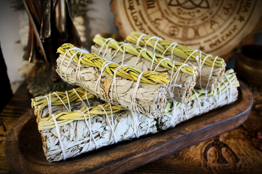 Sweetgrass & White Sage Smudge Bundle: Energy Cleansing Ritual Set