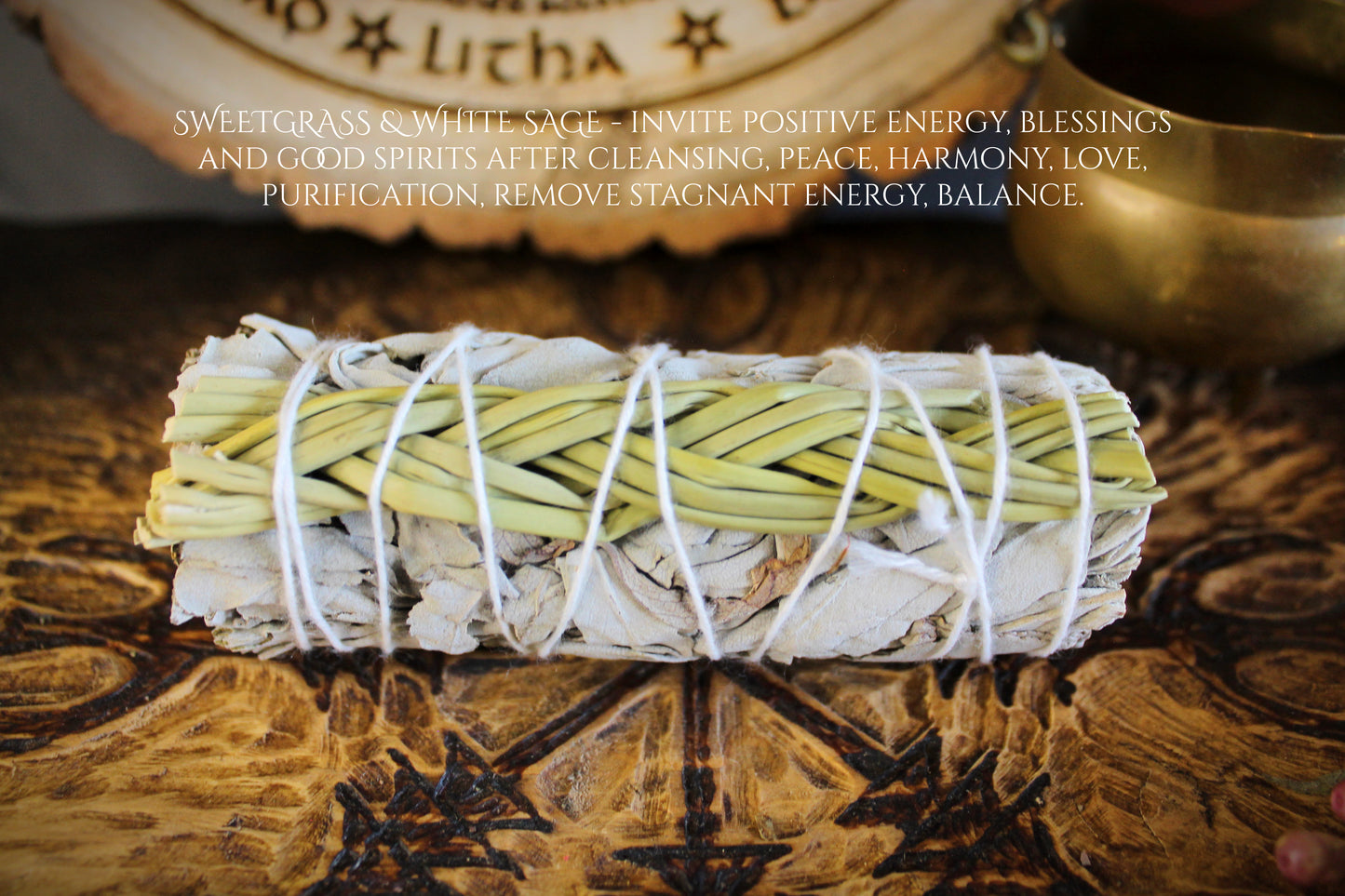 Sweetgrass & White Sage Smudge Bundle: Energy Cleansing Ritual Set