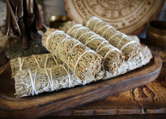 Blue Sage Smudge Stick - Gentle Energy Cleansing & Abundance Bundle