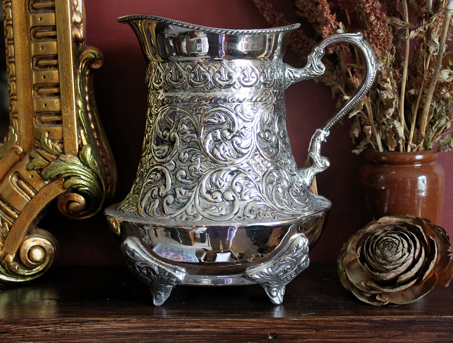 Ornate Nickel Jug
