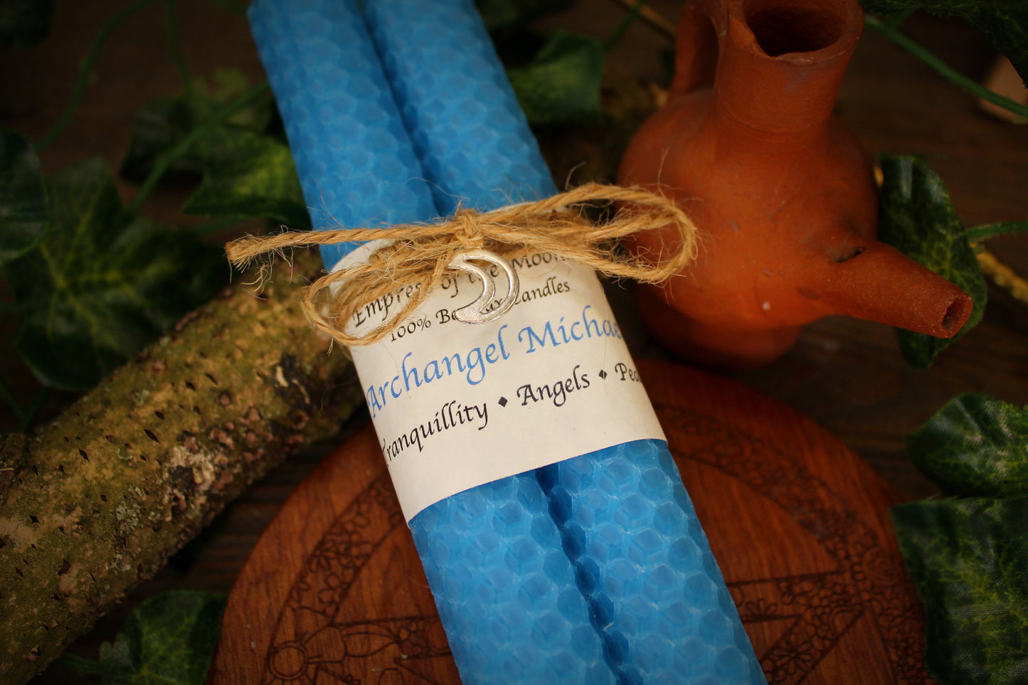 Archangel Michael - Light Blue Beeswax Spell Candles
