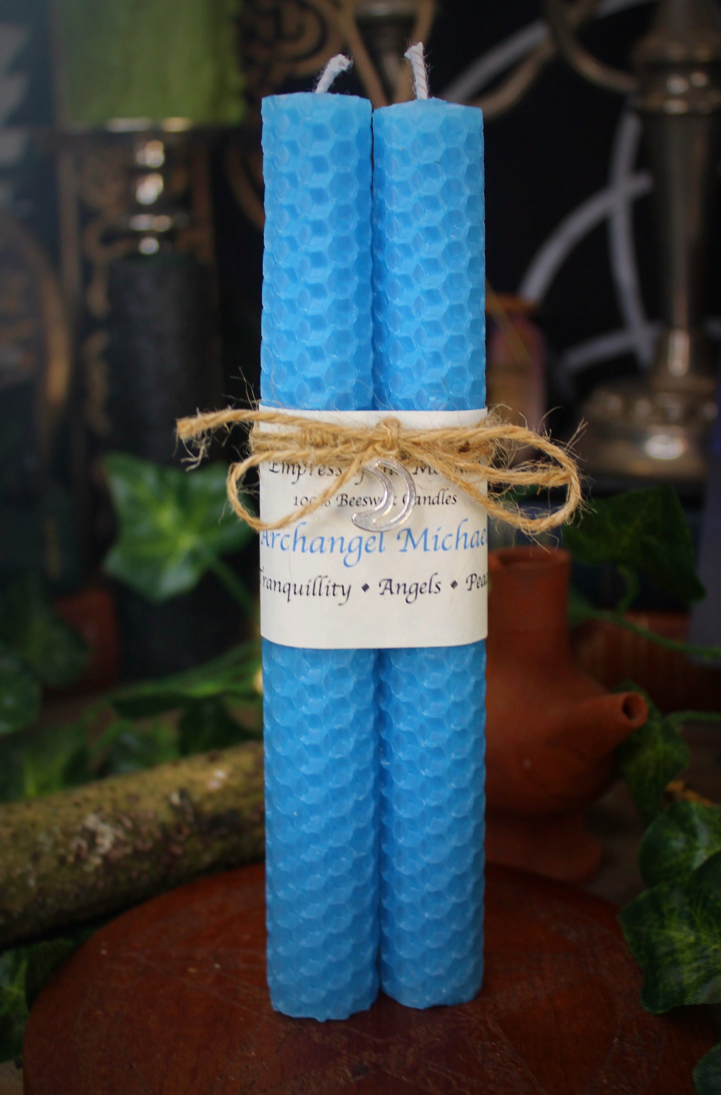 Archangel Michael - Light Blue Beeswax Spell Candles