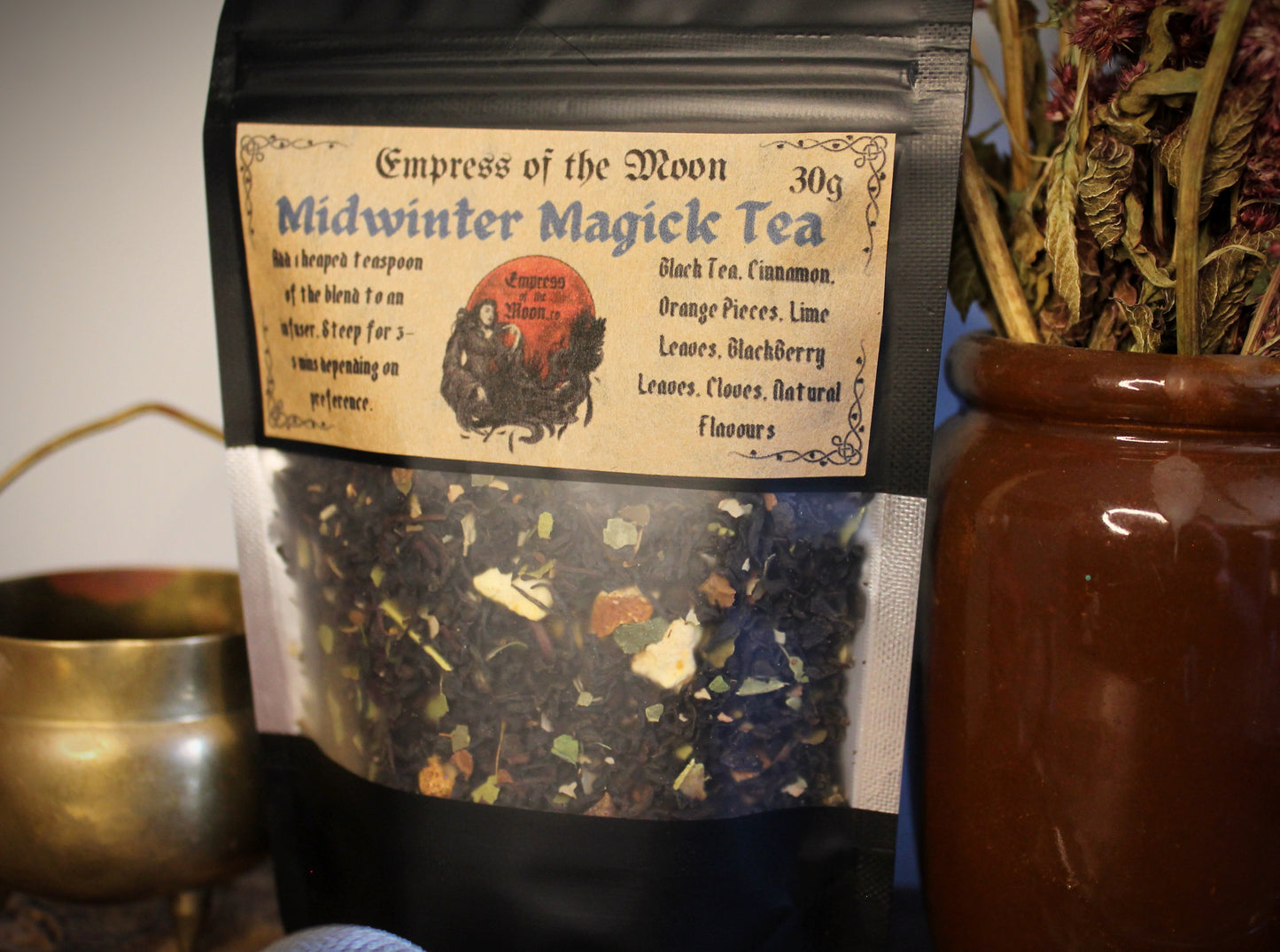 Midwinter Magick Loose Tea 30g - Black Tea with Cinnamon, Orange, Lime Leaf & Clove for Cosy Winter Nights