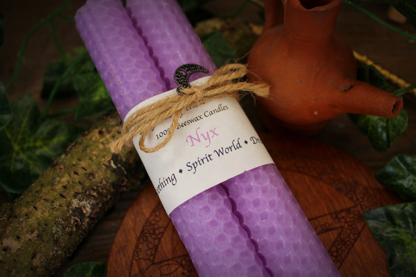 Nyx - Lavender Beeswax Spell Candles