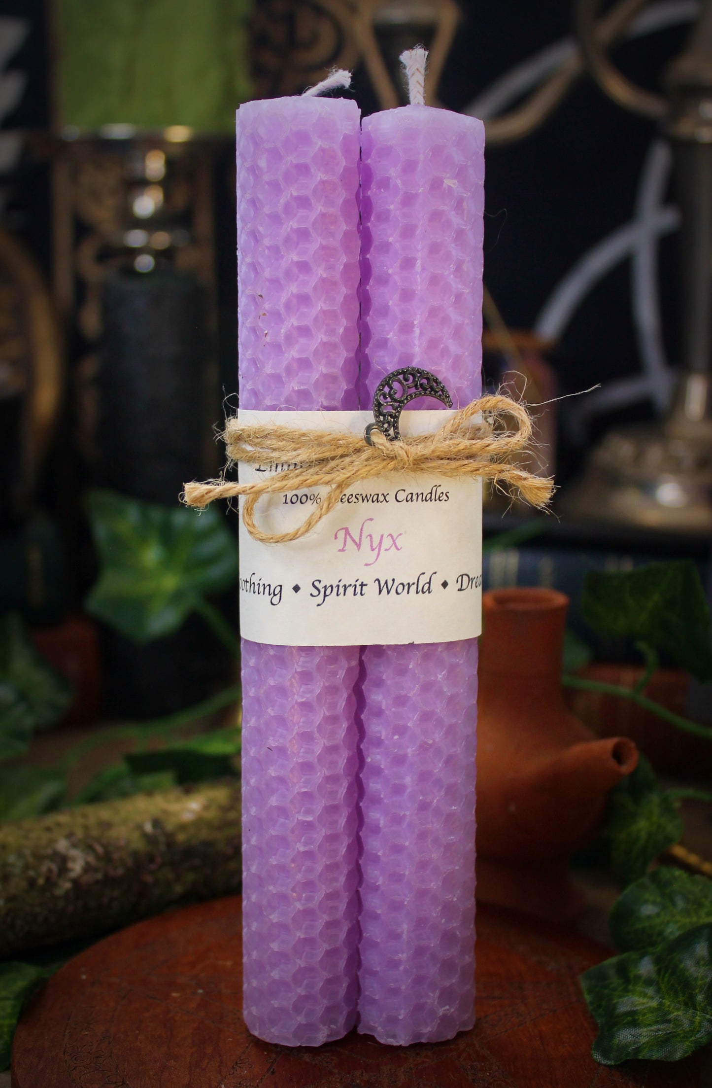 Nyx - Lavender Beeswax Spell Candles