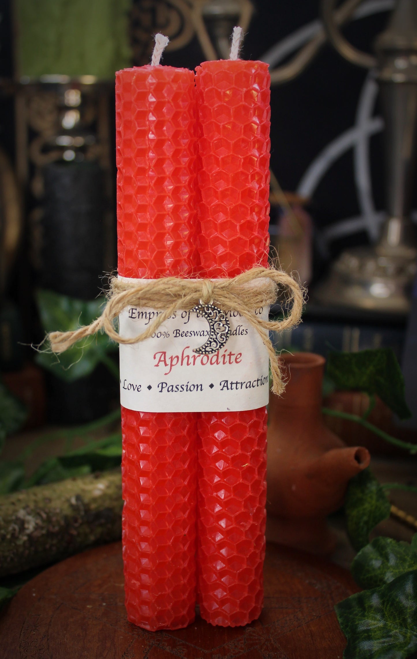 Aphrodite - Red Beeswax Spell Candles