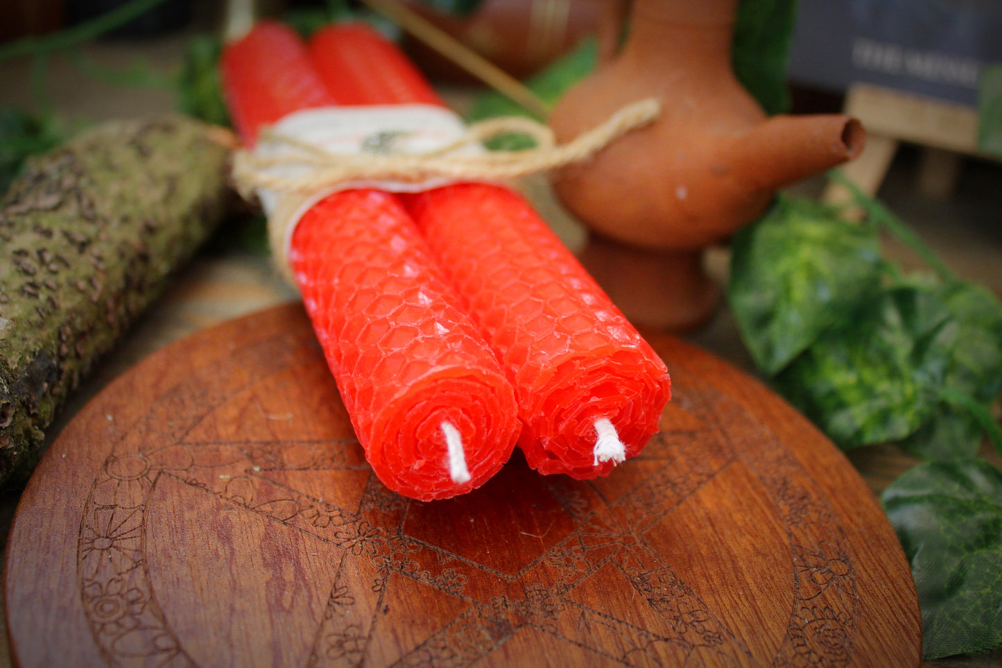 Aphrodite - Red Beeswax Spell Candles