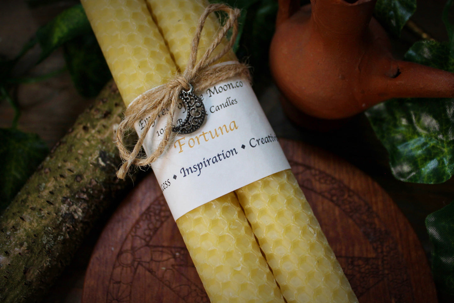 Fortuna - Yellow Beeswax Spell Candles