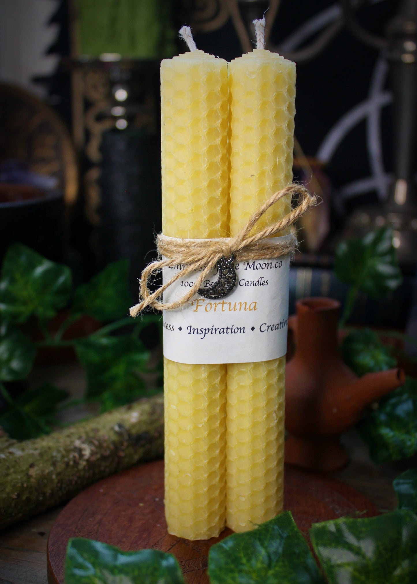 Fortuna - Yellow Beeswax Spell Candles