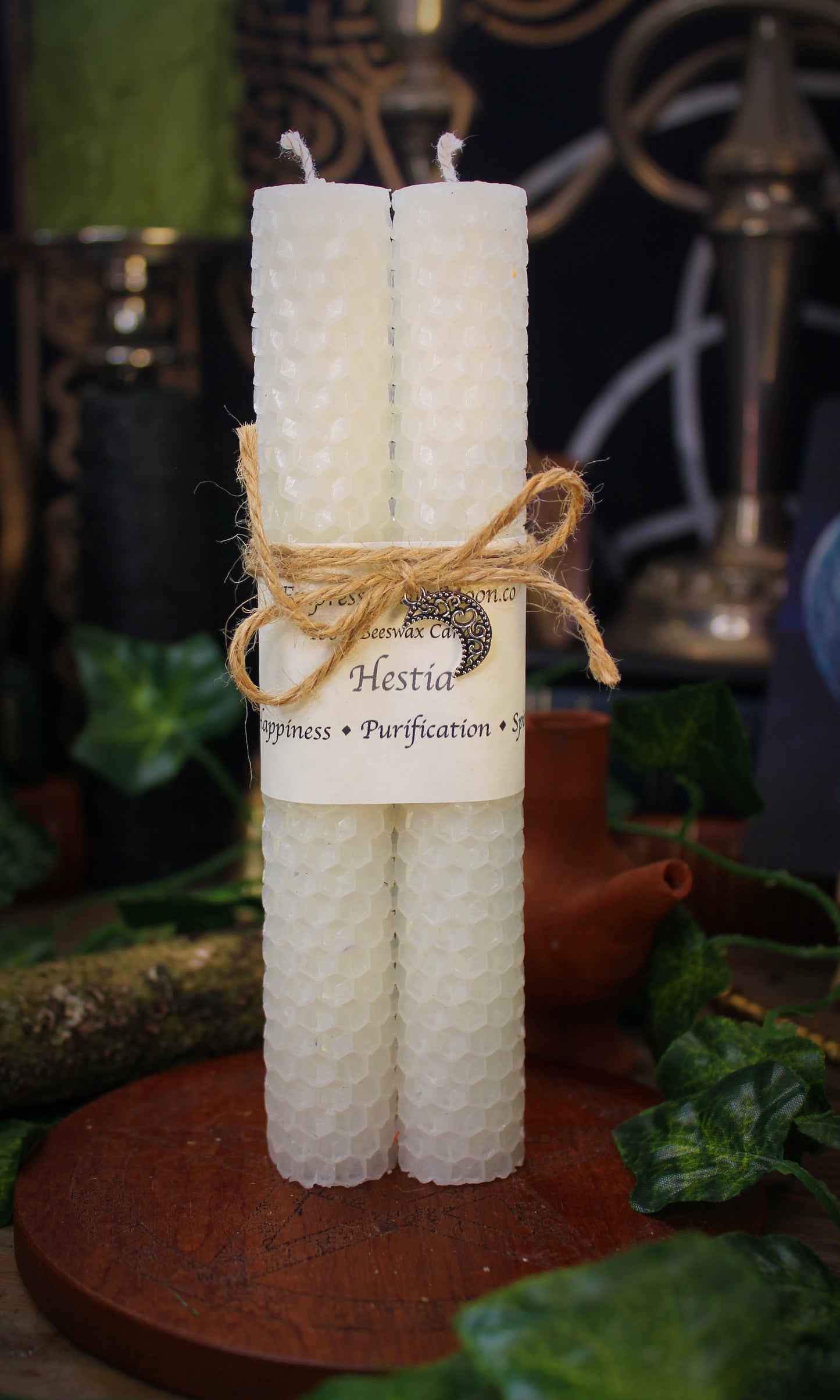 Hestia - White Beeswax Spell Candles