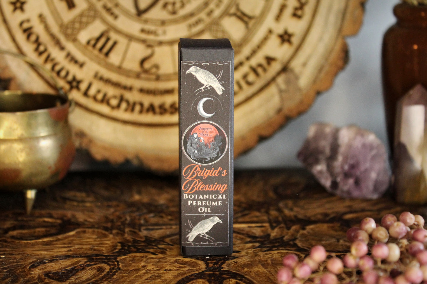 Brigid's Blessing Botanical Perfume Oil - Spring Floral Honeysuckle, Elderflower & Heather