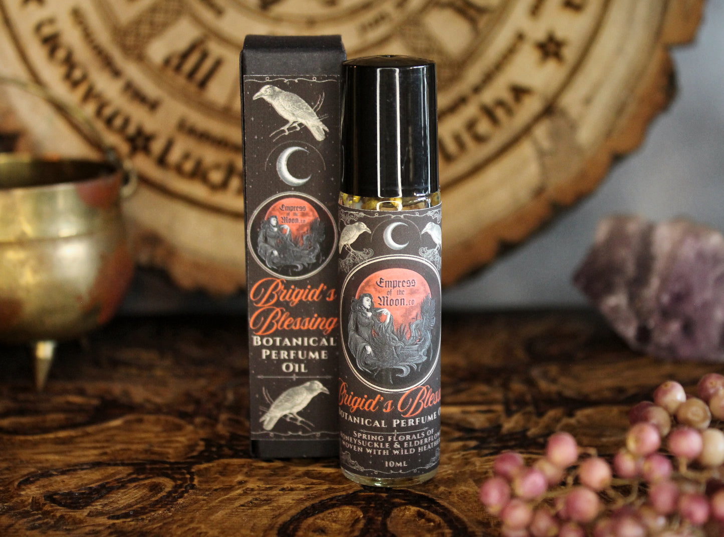 Brigid's Blessing Botanical Perfume Oil - Spring Floral Honeysuckle, Elderflower & Heather