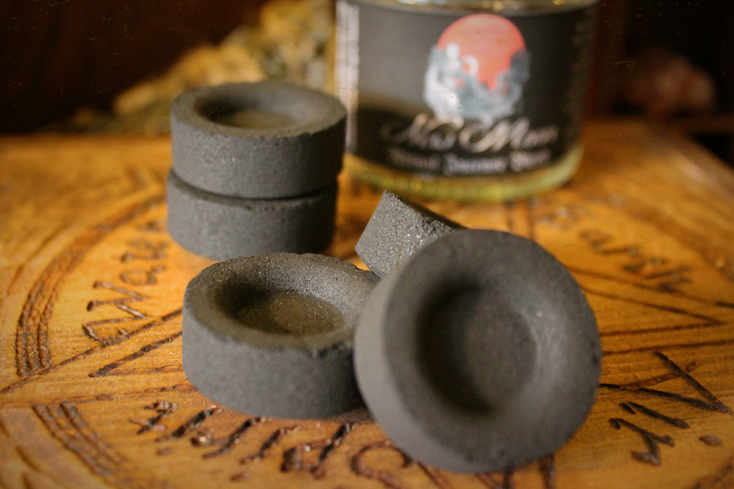 Charcoal Disks for Incense Burning - 1 Roll of 10 Disks