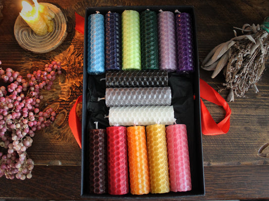 14 Mini Beeswax Candles