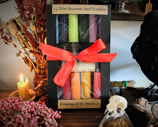 14 Mini Beeswax Candles