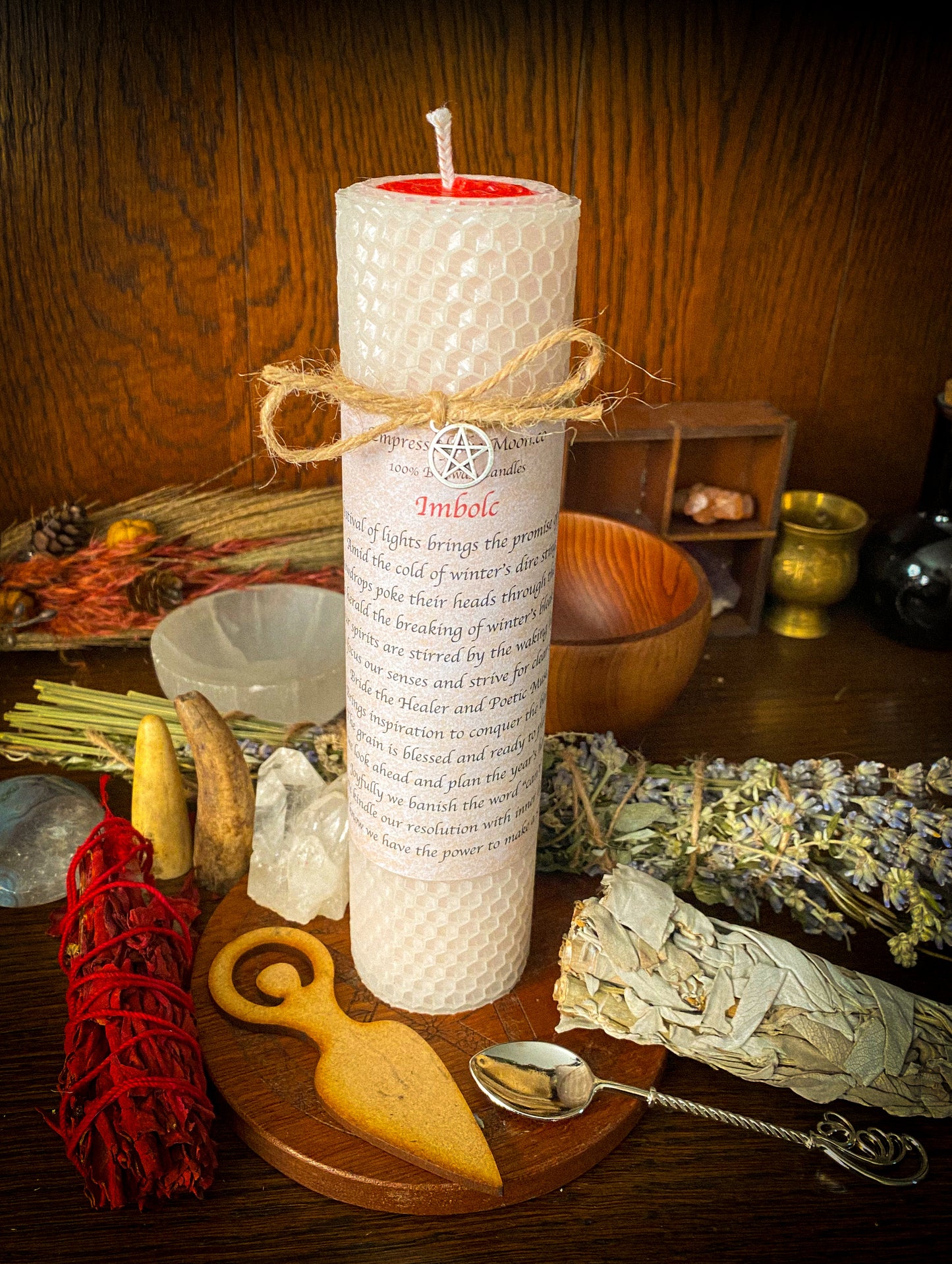 Imbolc Sabbat Candle