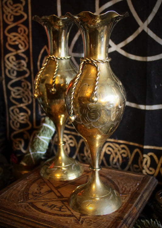 2 Brass Vases