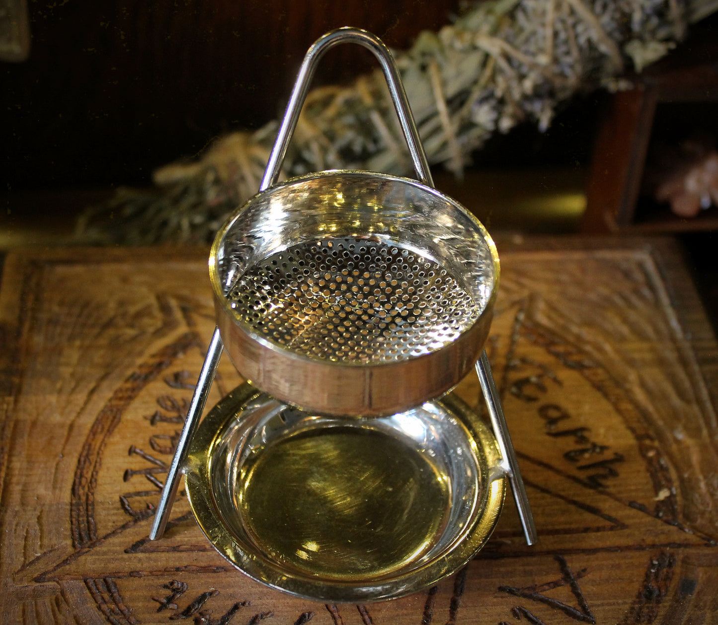 Brass Resin Incense Warmer: Smokeless Aroma Burner For Loose Incense