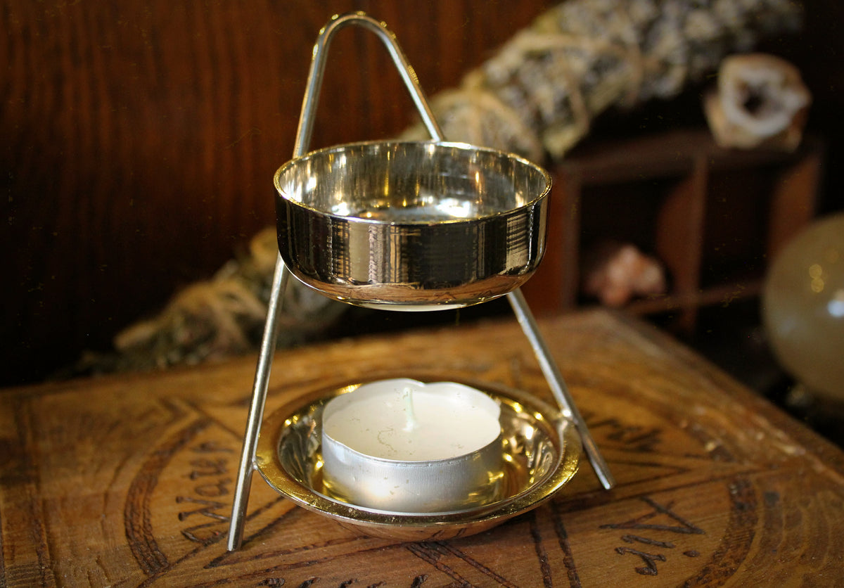 Brass Resin Incense Warmer: Smokeless Aroma Burner For Loose Incense