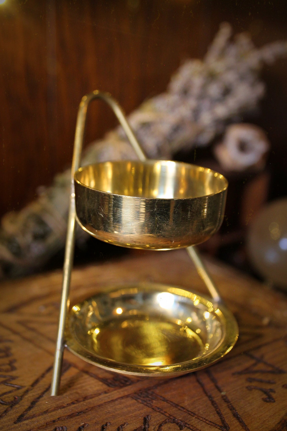 Brass Resin Incense Warmer: Smokeless Aroma Burner For Loose Incense