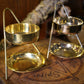 Brass Resin Incense Warmer: Smokeless Aroma Burner For Loose Incense