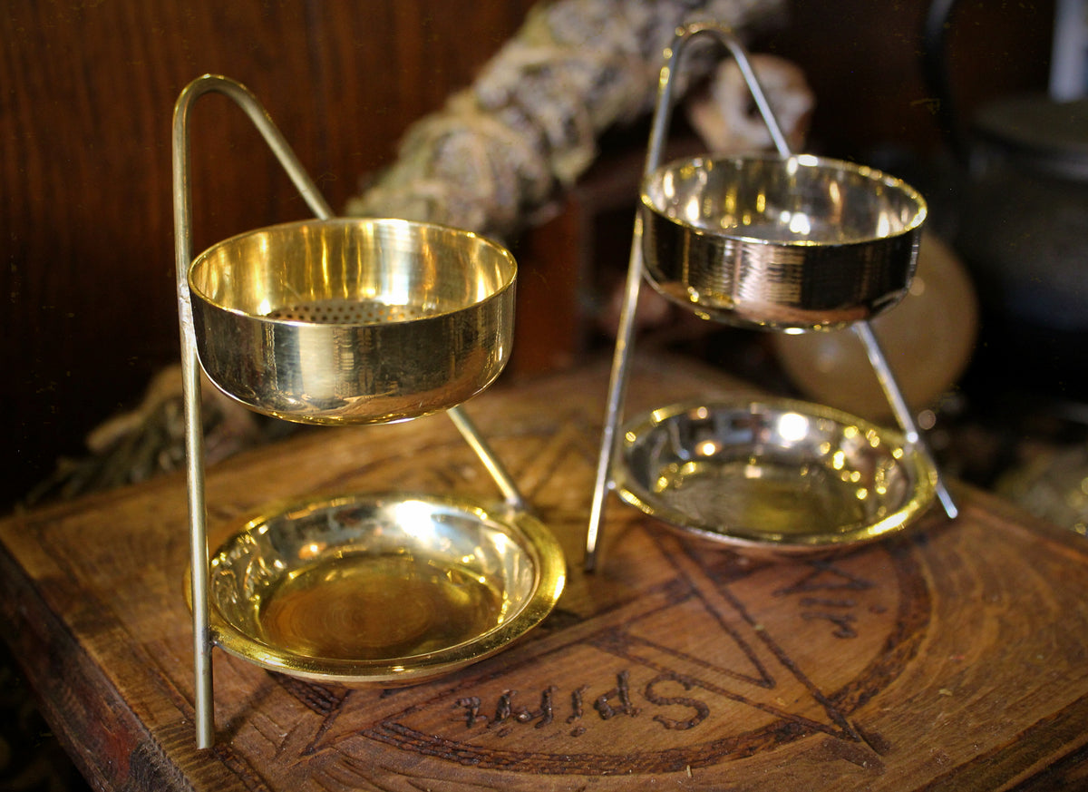 Brass Resin Incense Warmer: Smokeless Aroma Burner For Loose Incense