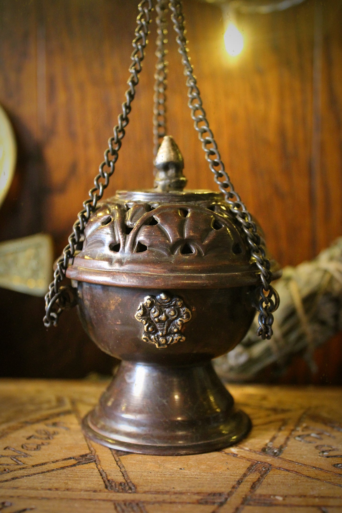 Hanging Copper Tibetan Classic Incense Burner