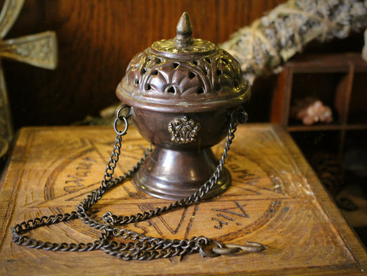 Hanging Copper Tibetan Classic Incense Burner