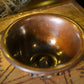 Antique Copper Ritual Bowl with Triple Moon