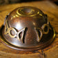 Antique Copper Ritual Bowl with Triple Moon