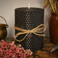 Black Beeswax Pillar Candle