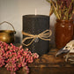 Black Beeswax Pillar Candle
