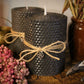 Black Beeswax Pillar Candle