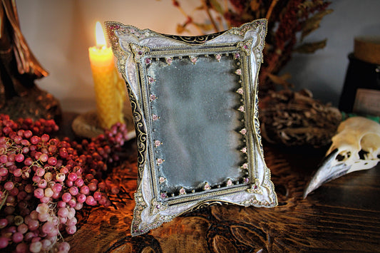 Romantic Swirled Enamel Picture Frame