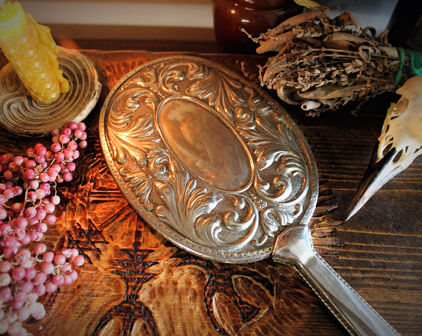 Vintage Hand Mirror