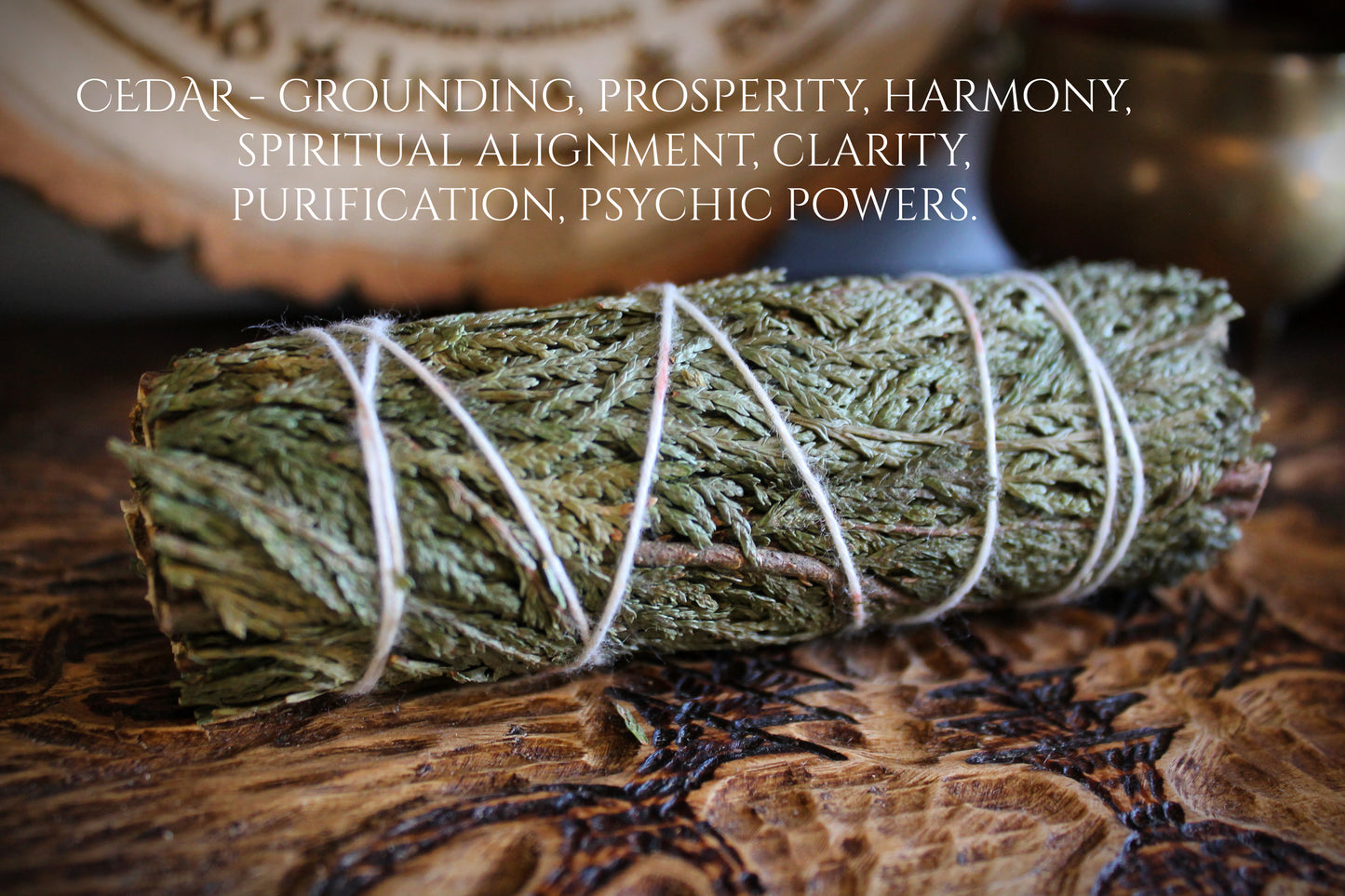 Cedar Smudge Stick: 4" Hand-Harvested Cleansing and Healing Bundle