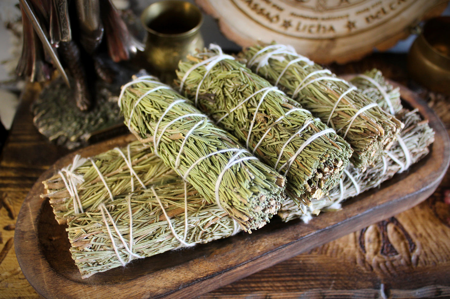 Rosemary Smudge Stick - Herbal Cleansing Bundle for Rituals & Meditation