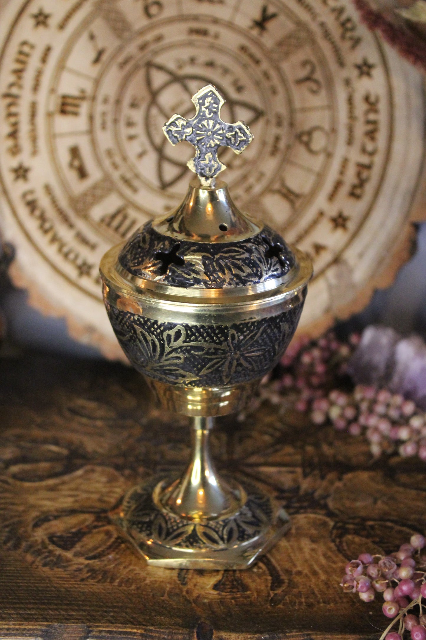 Brass Incense Burner Chalice