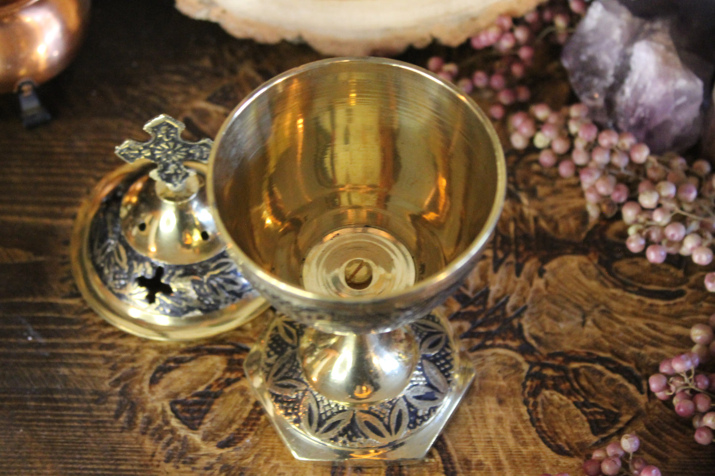Brass Incense Burner Chalice
