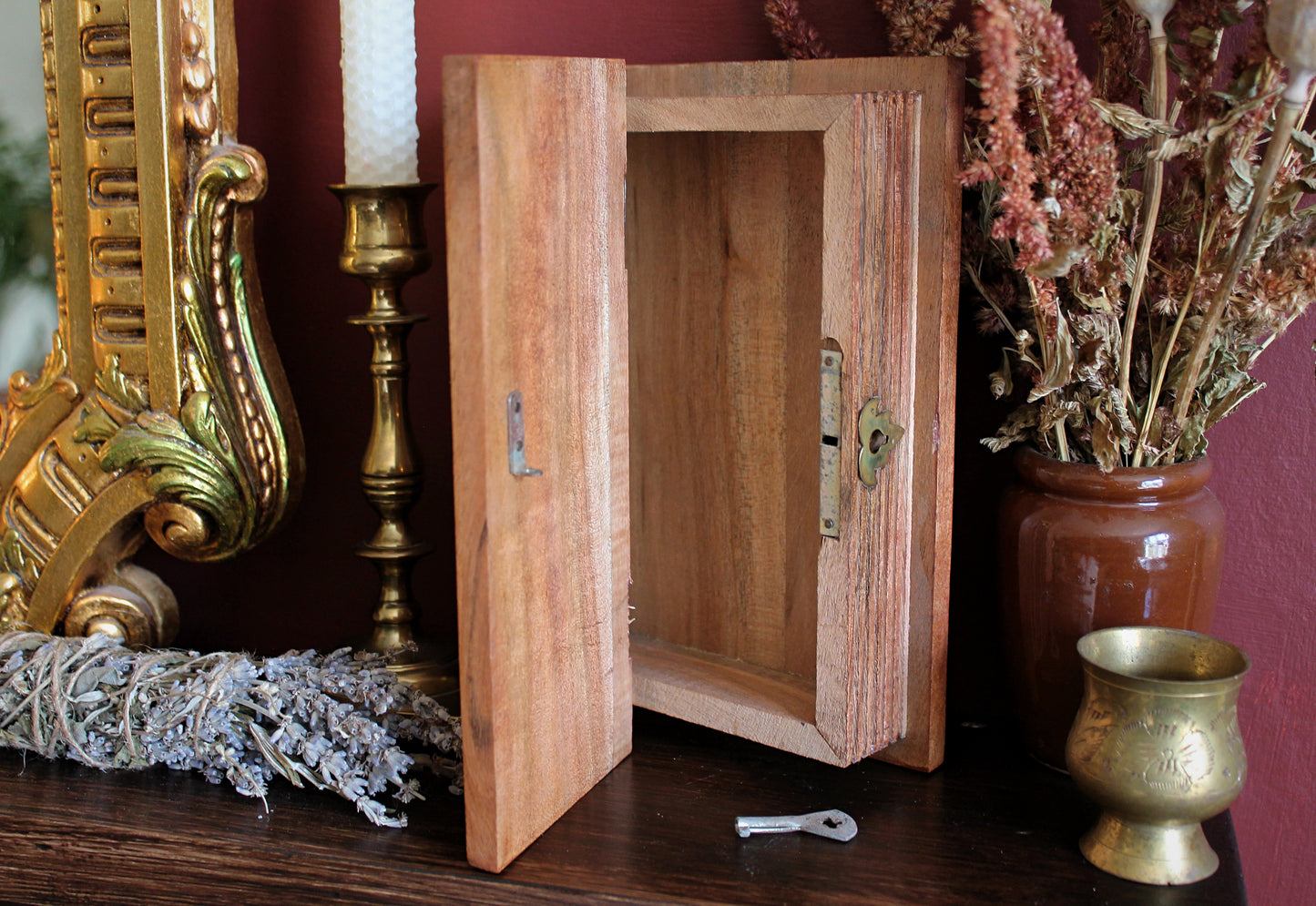 Wooden Keepsake Box with Key