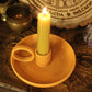 Ceramic Single Candle Holder with Handle - Terracotta Finish