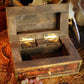 Vintage Mini Brass and Wooden Chest