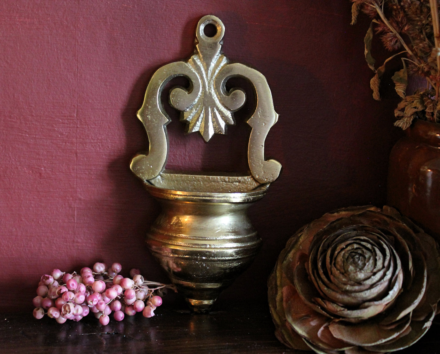 Decorative Water Font | Wall Flower Holder