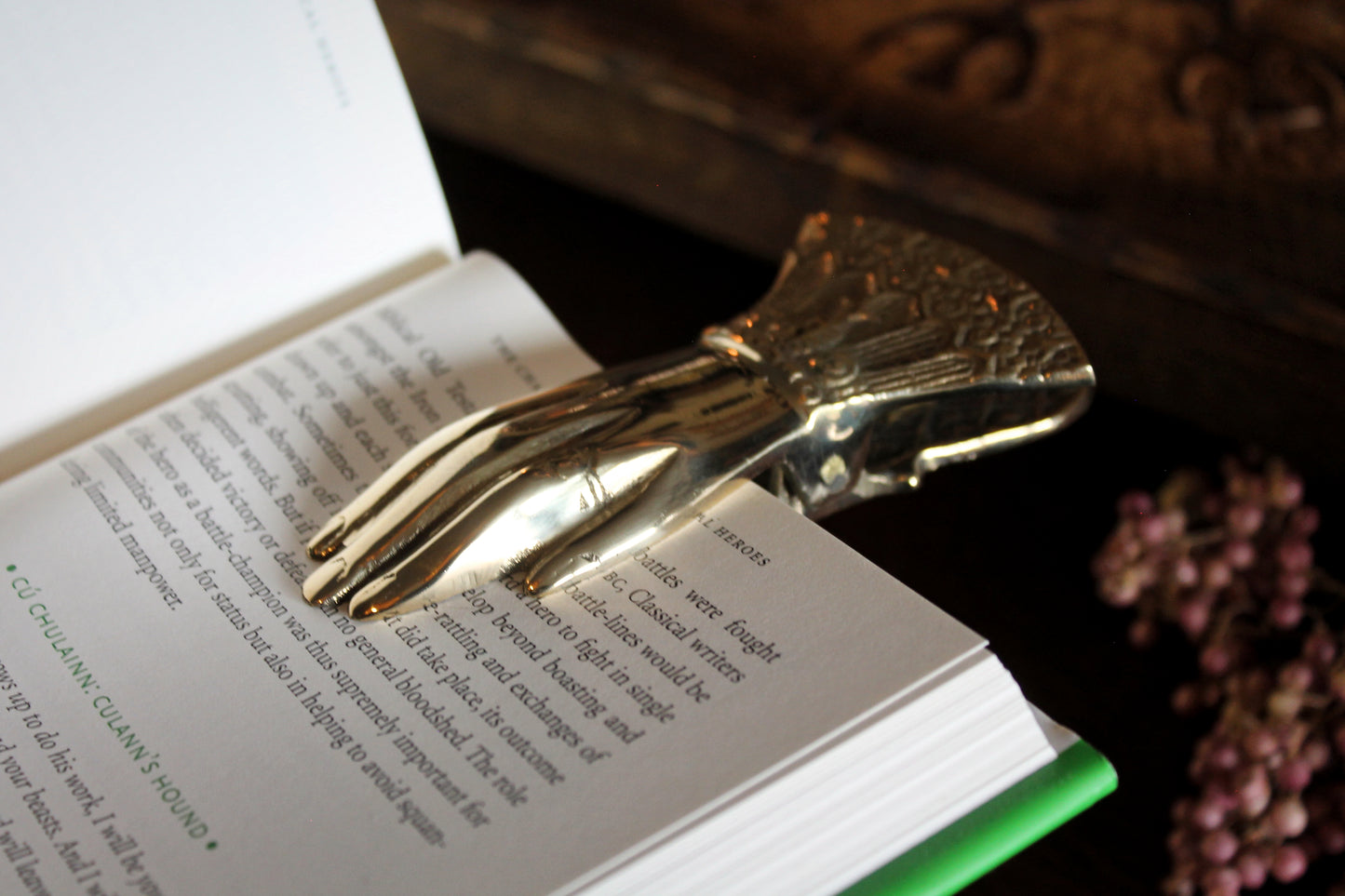 Brass Hand Page Holder