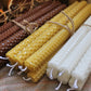 6 Thin Taper Beeswax Candles