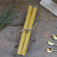 6 Thin Taper Beeswax Candles