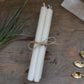 6 Thin Taper Beeswax Candles